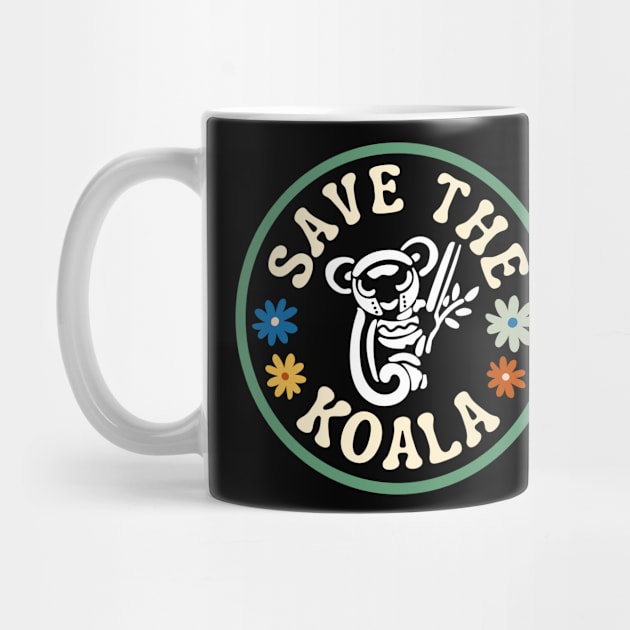 Retro Australian Save The Koalas Day National Koala Day Save Australian Animals Badge by Mochabonk